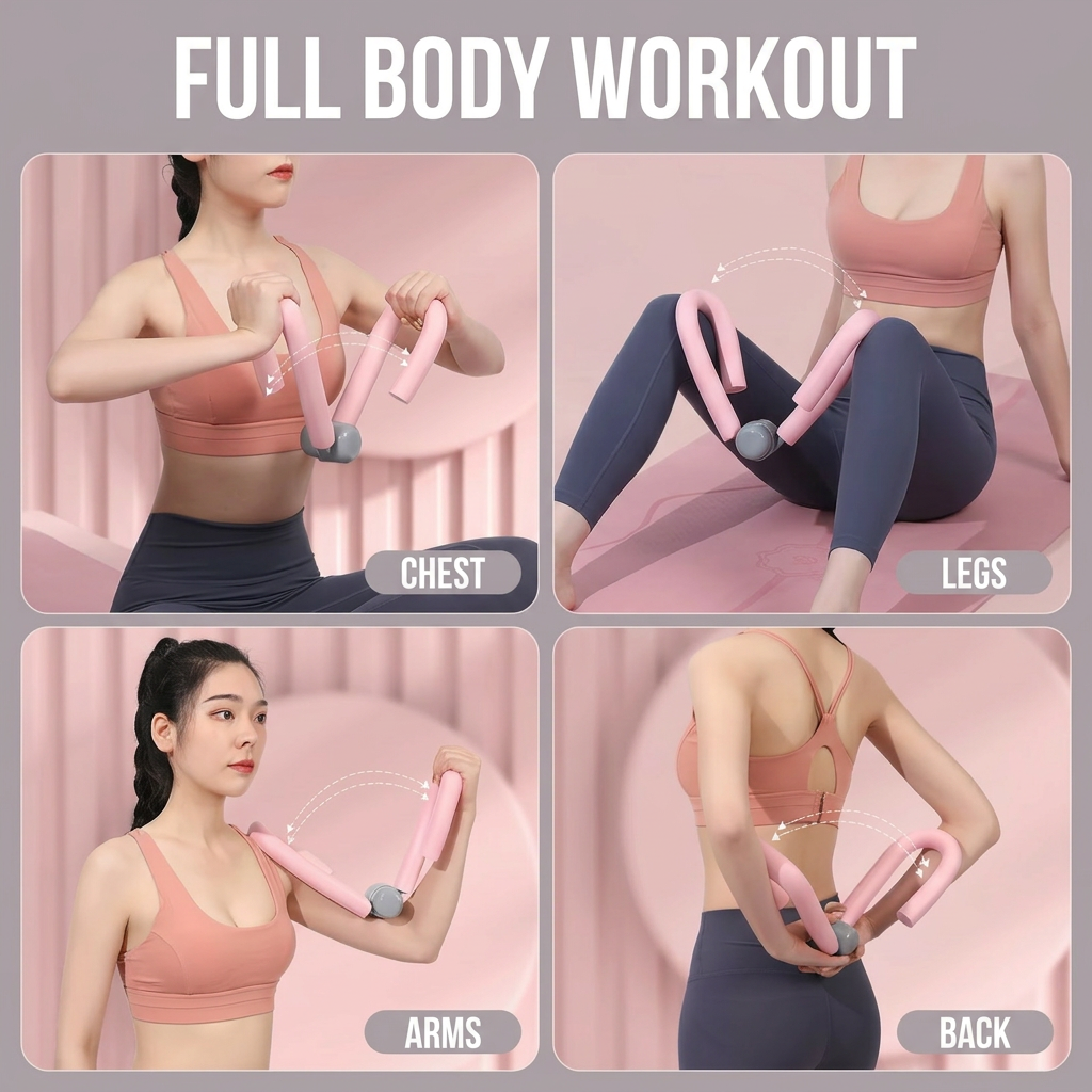 5 Piece Multifunctional Resistance Band Exercise Set Full Body Home Workout Tool