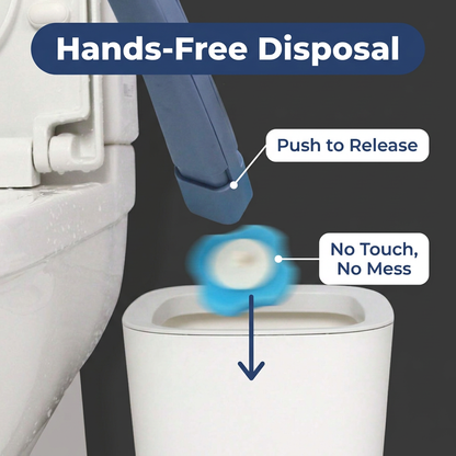 Disposable Toilet Cleaning Brush with 8 Replaceable Sponge Pads – Easy Use & Hygienic Bathroom Cleaner