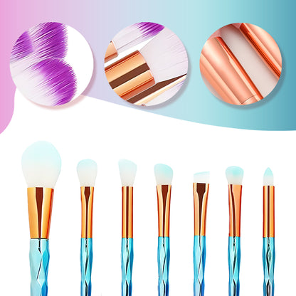 20 PCS Unicorn Makeup Brush Set (Blue-Pink)
