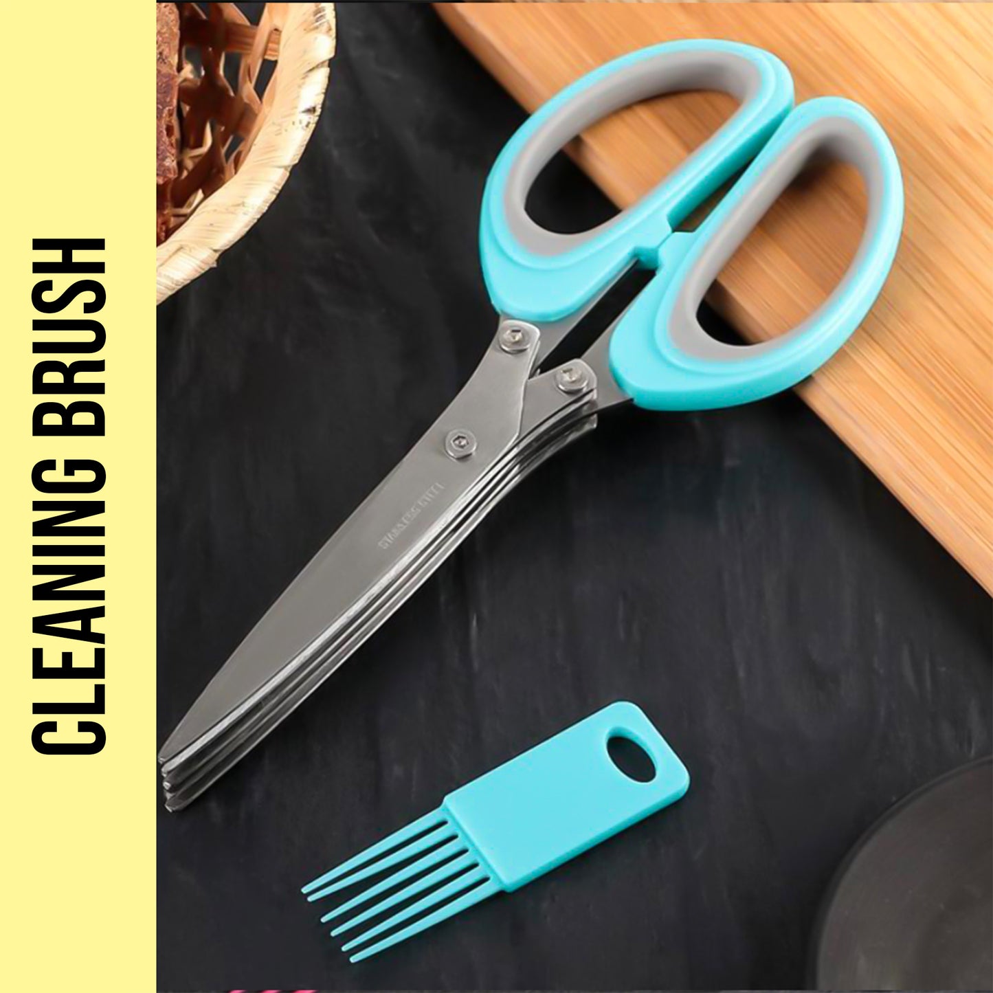 5 Layer Chopping Scissors (Blue)