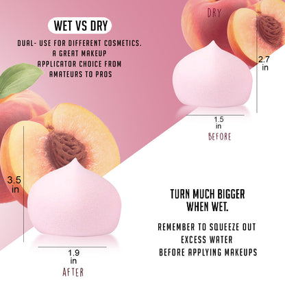 3 PCS Fruit Shaped Makeup Sponge (Peach Shaped)