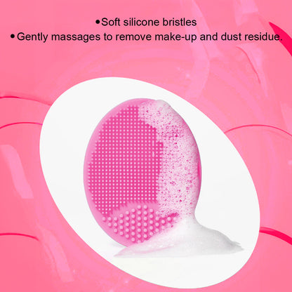 Oval Silicone Facial Cleansing Tool (Pink)