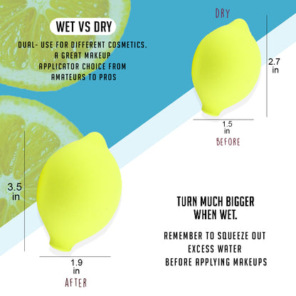 3 PCS Fruit Shaped Makeup Sponge (Lemon Shaped)