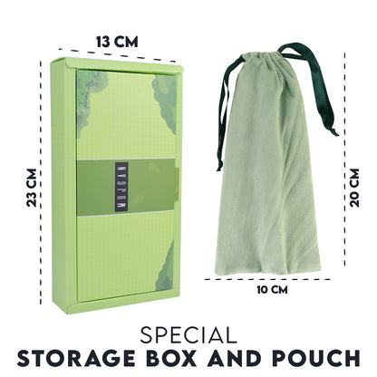 13 PCS Professional Makeup Brush Set With Storage Bag (Green)