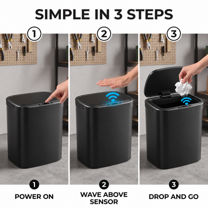 8L Automatic Sensor Bin with Touchless Lid