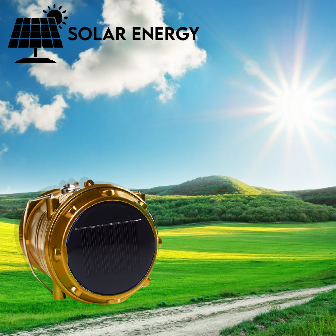 Powerbank Function Solar Camping Lantern (Gold)