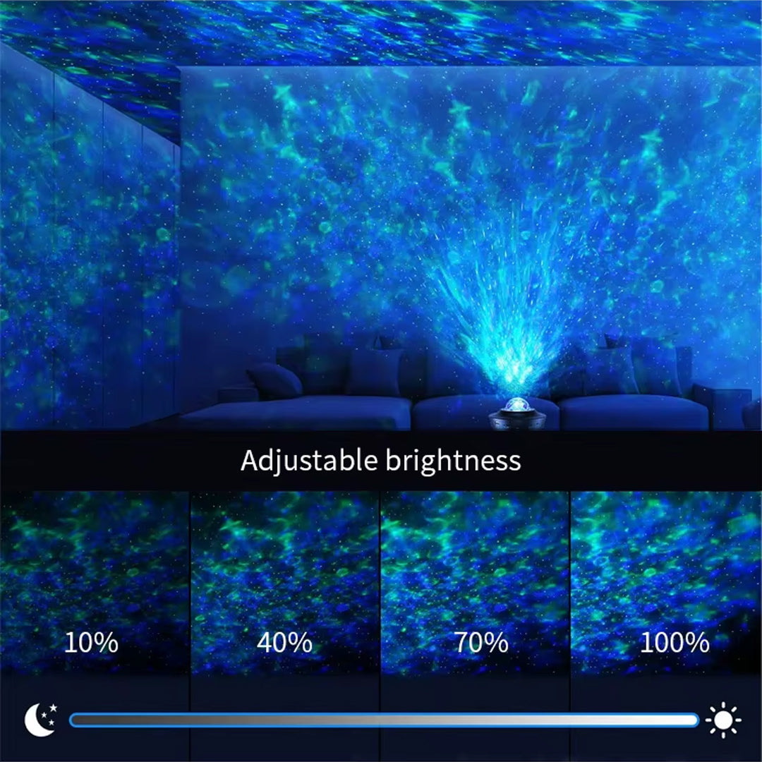 Galaxy LED Star Projector – Remote Controlled, Color-Changing Atmosphere Light, Party & Room Ambiance Projector