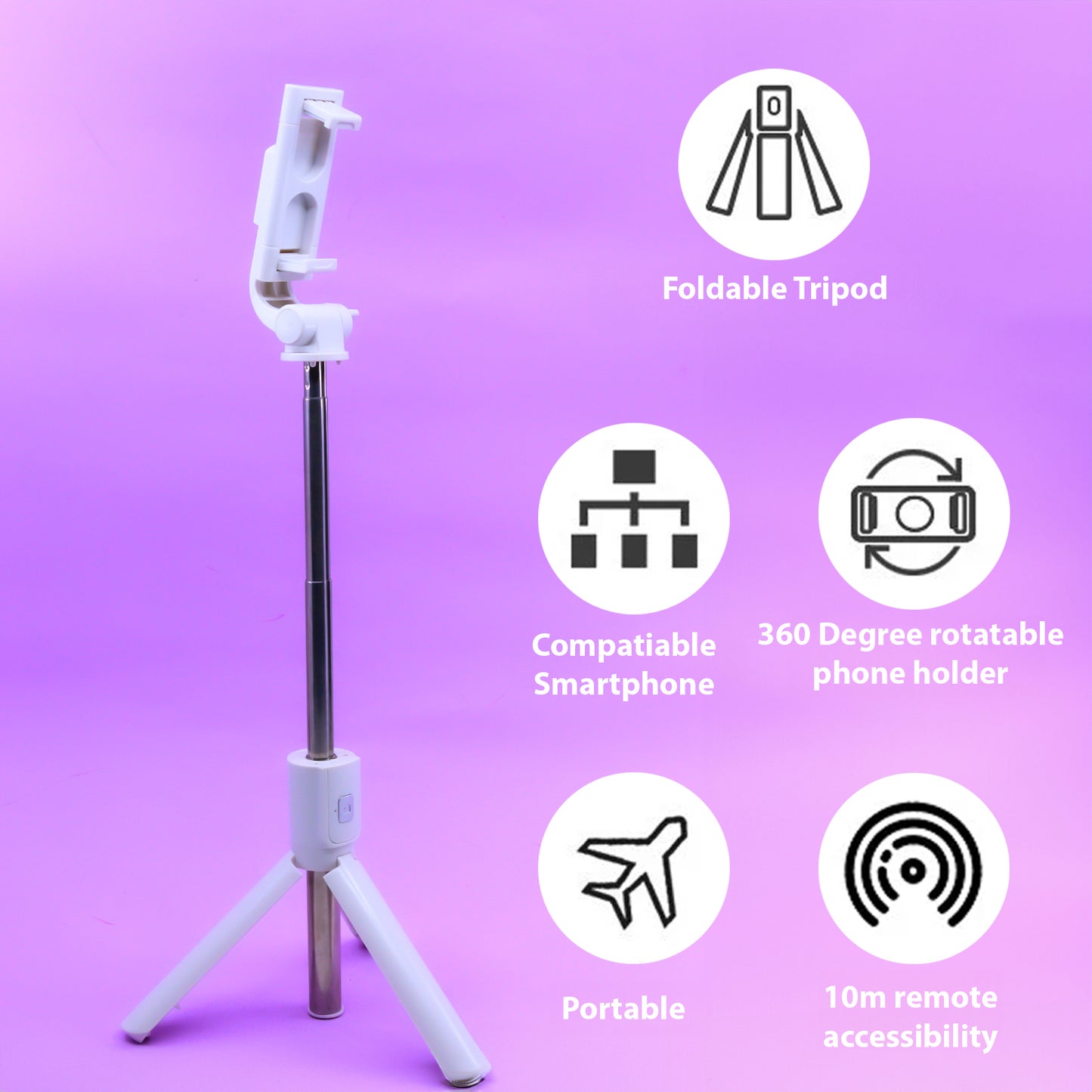 Extendable Smartphone Selfie Stick with Remote