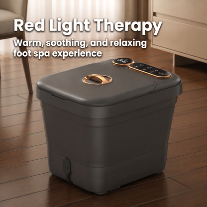 Electric Heated Foldable Foot Spa Massager – Remote Control, Red Light Therapy, Home Pedicure & Relaxation