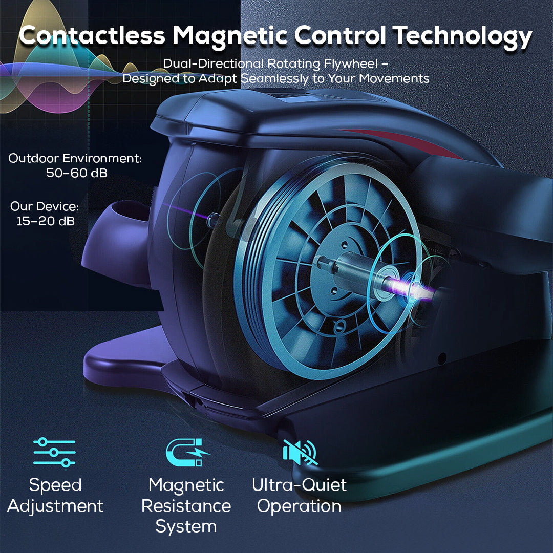 Dempower Mini Elliptical Trainer with LCD Display and Magnetic Resistance