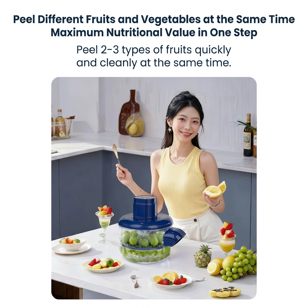 5-Blade Automatic USB Rechargeable Electric Fruit & Vegetable Peeler