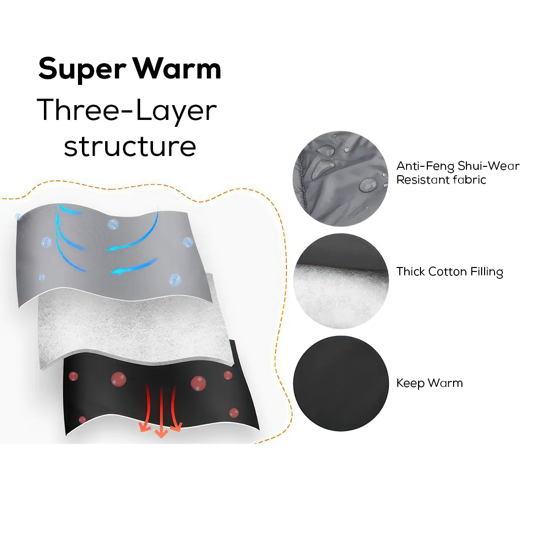 S Size Windproof & Waterproof Full Body Warm Dog Coat (Orange)