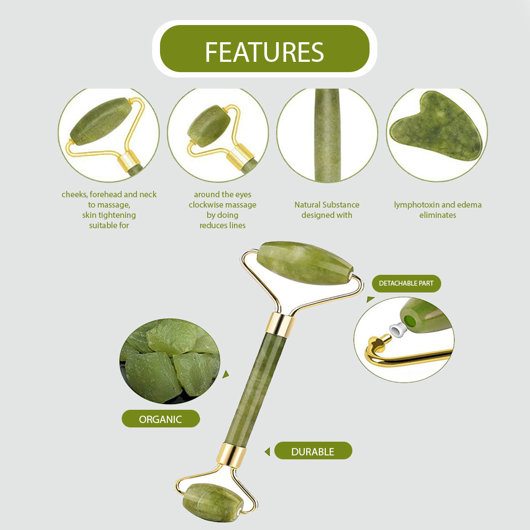 Natural Green Jade Roller Massage Tool