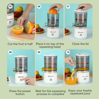 Compact Wireless Juicer – Rechargeable, Powerful Motor & Effortless Cleaning