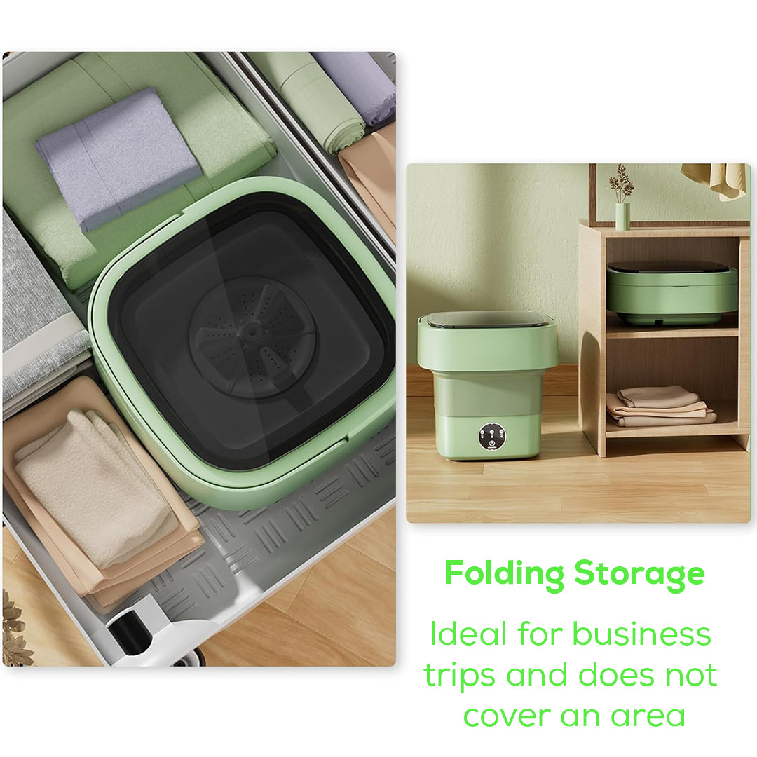 Mini Portable Laundry Washing Machine (Green)