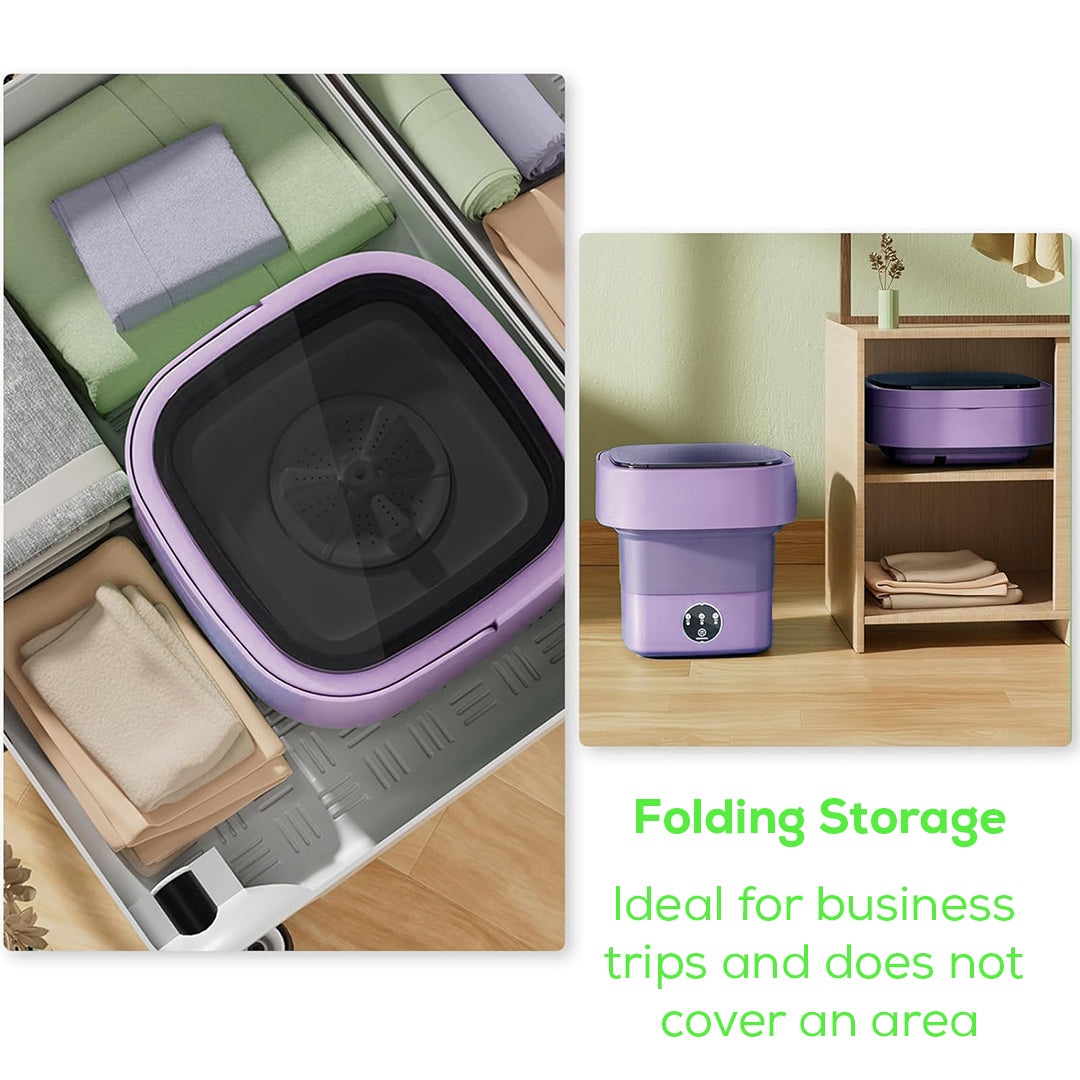 Mini Portable Laundry Washing Machine (Purple)