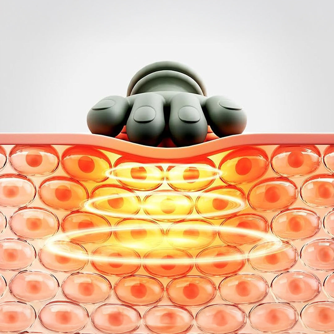 Heated Neck & Shoulder Massager – Hand-Shaped Deep Tissue Massage Tool with 40–45°C Heat, Adjustable Strap, 2000mAh USB-C Portable Muscle Relaxer