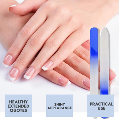 Durable Glass Nail File for Nail Care (Blue)