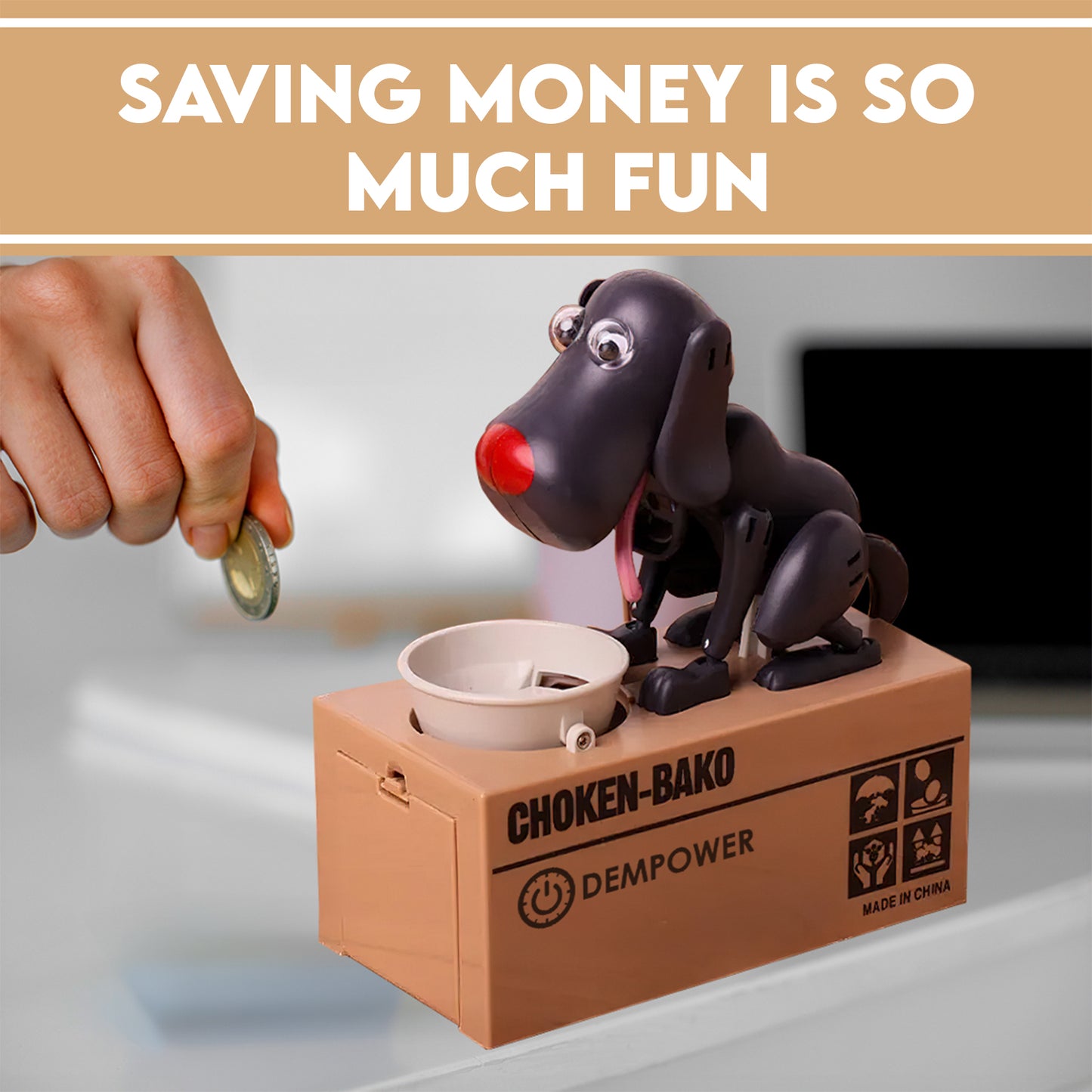 Adorable Dog Piggy Bank for Both Kids and Adults