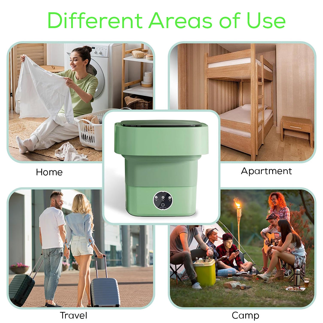 Mini Portable Laundry Washing Machine (Green)