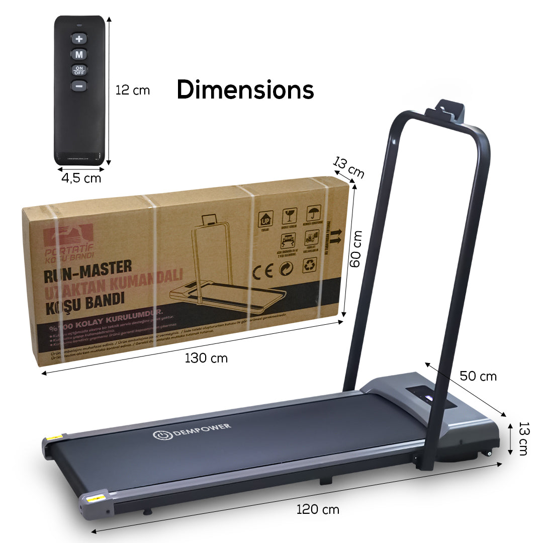 Remote-Controlled Portable Treadmill for Walking and Running