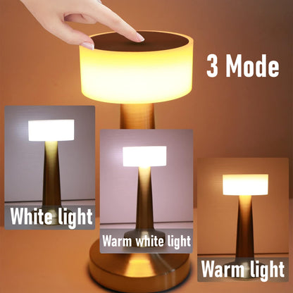 Touch-Control LED Table Lamp – Dimmable Brightness, 3 Light Modes, USB Rechargeable, Elegant Design
