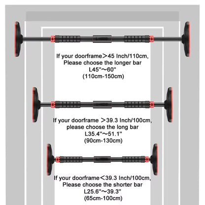 Adjustable Doorway Pull Up Bar, No-Drill Home Fitness Bar (60–110 cm)