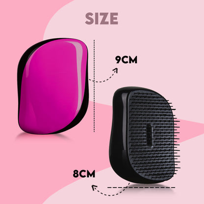 Ergonomic Easy Grip Detangling Hair Brush in Pink