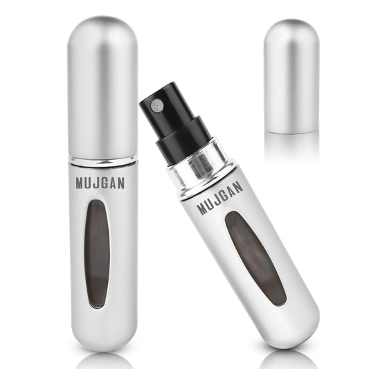 5 ML Mini, Portable, Refillable Perfume Bottle (Silver)