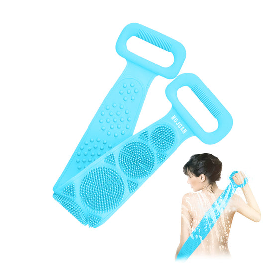 Silicone Body and Back Wash Bath Brush (Blue)