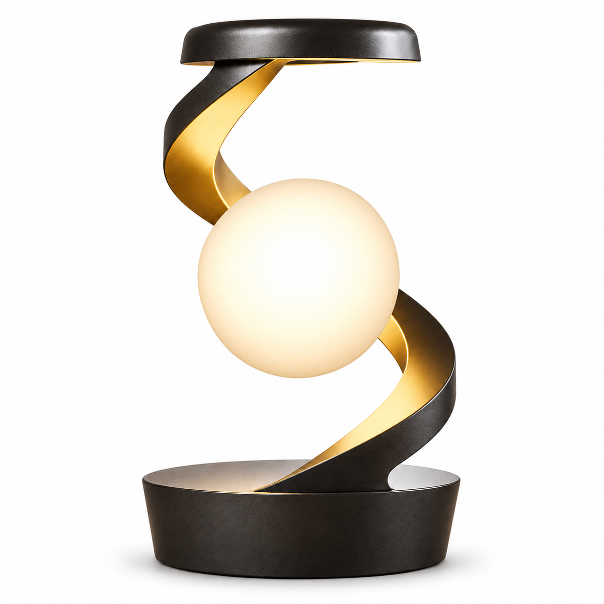 Rechargeable Spiral LED Table Lamp with 15W Wireless Charging, Touch Control & RGB Light