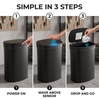 12L Automatic Sensor Bin with Touchless Lid
