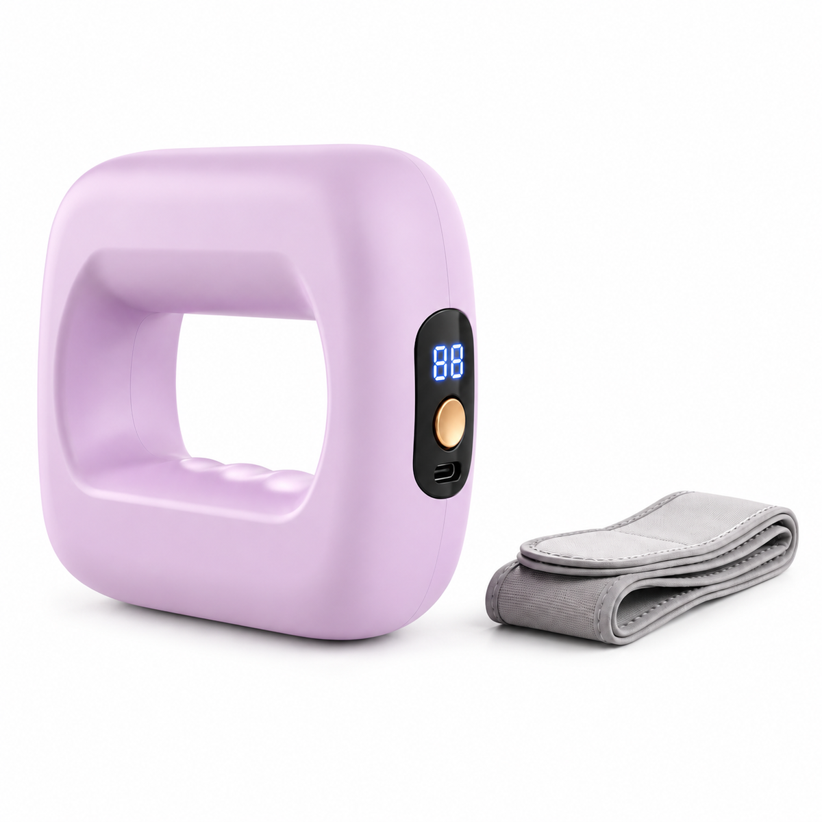 Rechargeable Vibration Massager with Adjustable Strap, 8 Adjustable Settings, LED Display & USB-C Charging