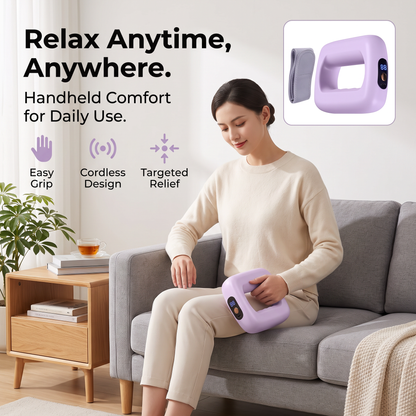 Rechargeable Vibration Massager with Adjustable Strap, 8 Adjustable Settings, LED Display & USB-C Charging