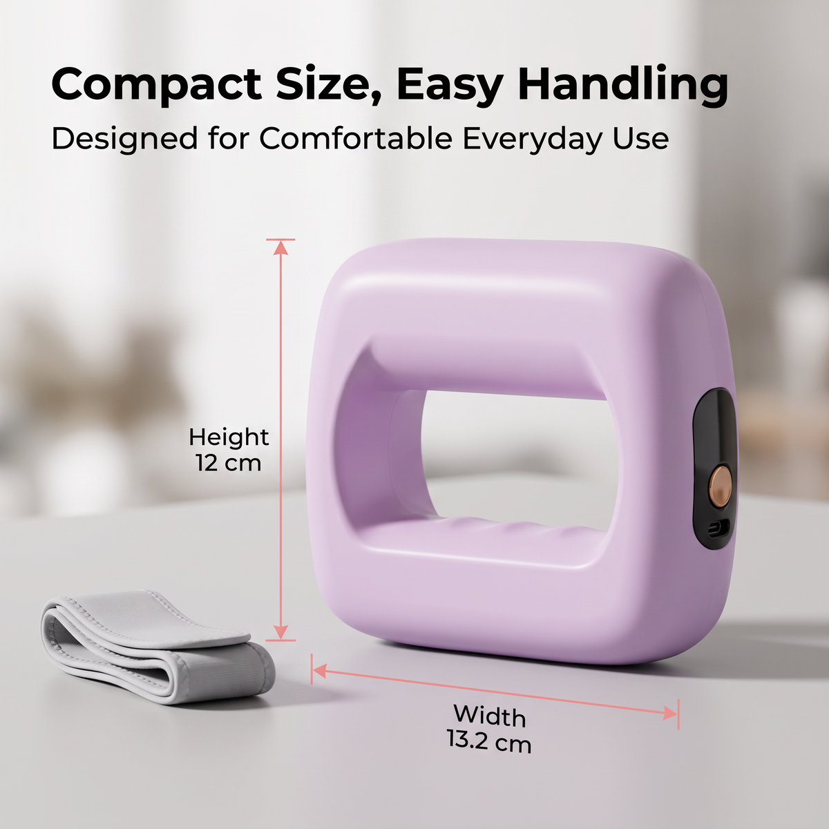 Rechargeable Vibration Massager with Adjustable Strap, 8 Adjustable Settings, LED Display & USB-C Charging