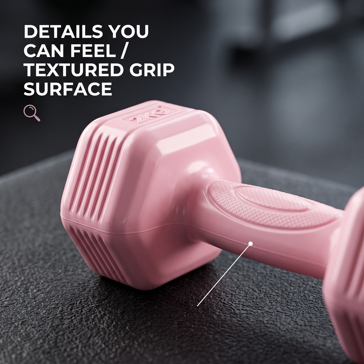 2x2kg Pink Dumbbell Set – 4kg Total, Comfort Grip Hand Weights for Home Workout, Fitness & Light Training