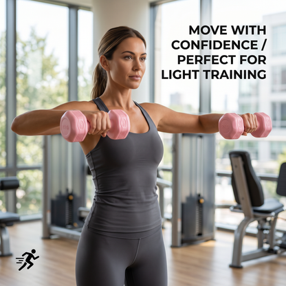 2x2kg Pink Dumbbell Set – 4kg Total, Comfort Grip Hand Weights for Home Workout, Fitness & Light Training