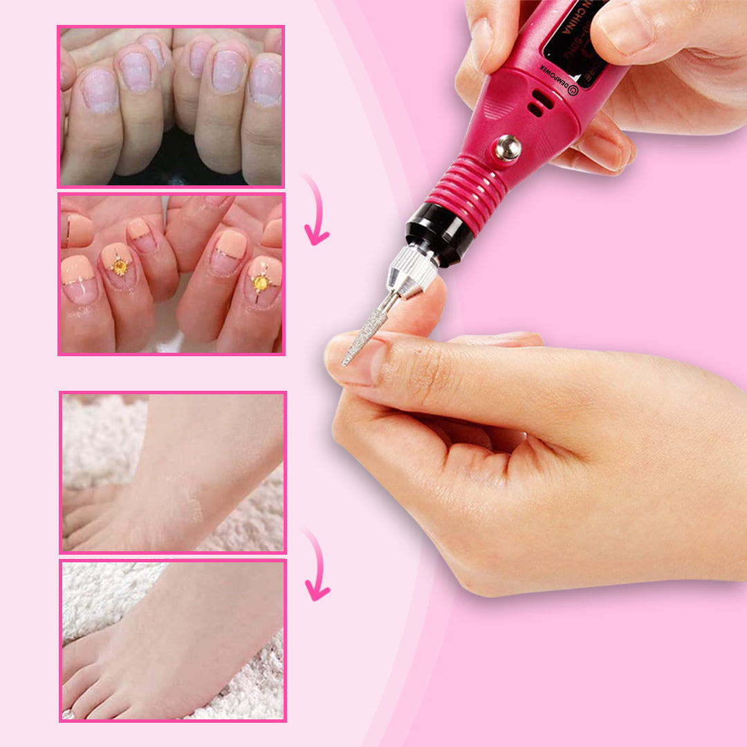 Professional Traditional Nail Care Manicure Kit (Fuchsia)