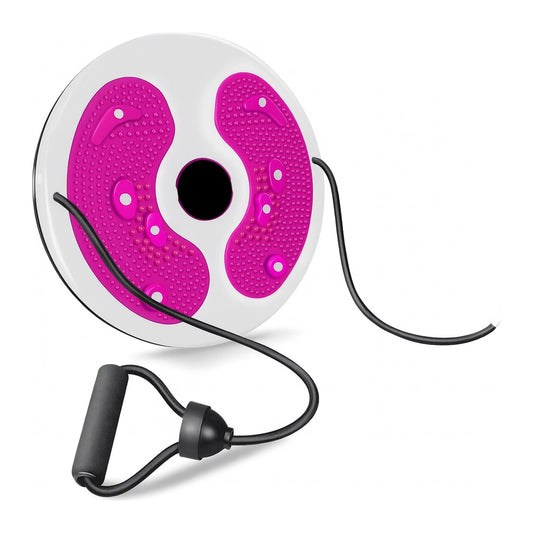 Waist twisting disc with resistance rope