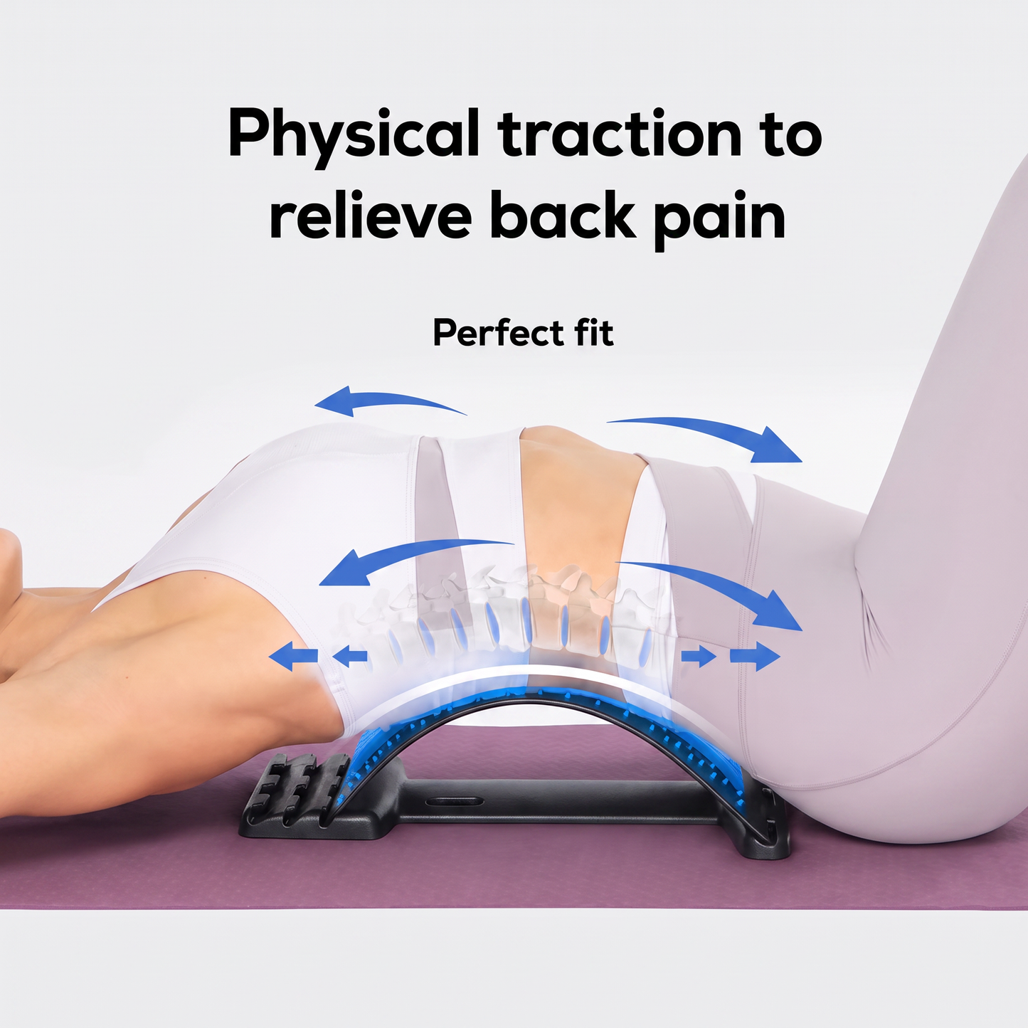 3 Level Adjustable Portable Back and Lower Back Stretcher