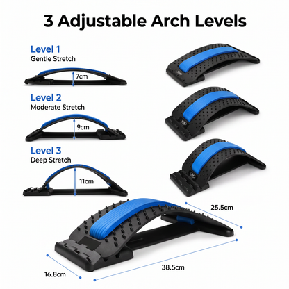 3 Level Adjustable Portable Back and Lower Back Stretcher