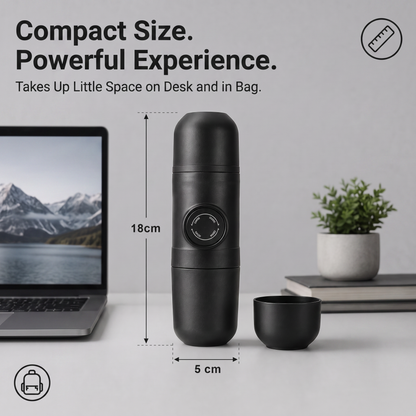 Portable Manual Espresso Maker, Compact Travel Coffee Maker for Home, Office and Travel