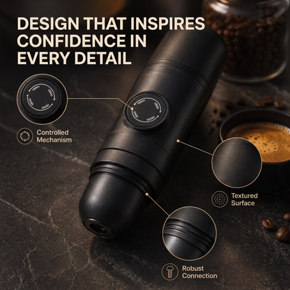 Portable Manual Espresso Maker, Compact Travel Coffee Maker for Home, Office and Travel