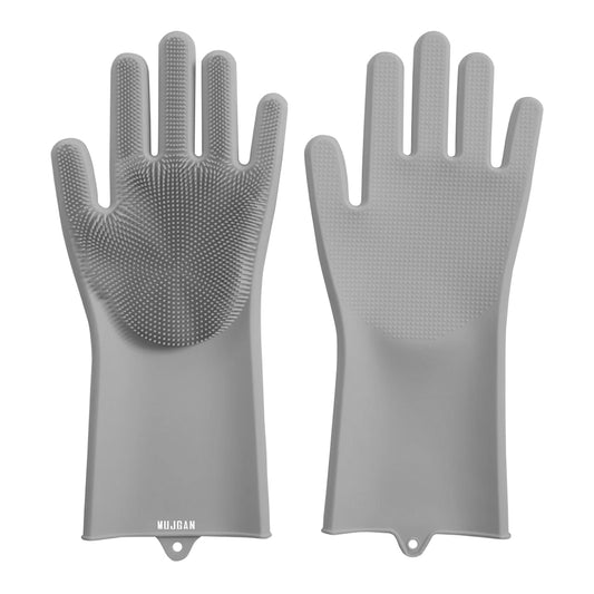 Multi-Functional Gray Magic Dishwashing Glove for Efficient Cleaning