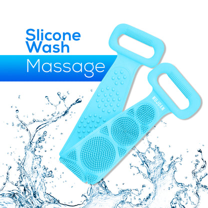 Silicone Body and Back Wash Bath Brush (Blue)