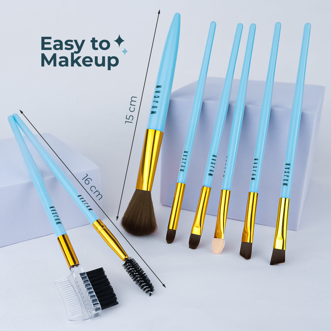 8 PCS Professional Eye Makeup Brush Set (Purple)