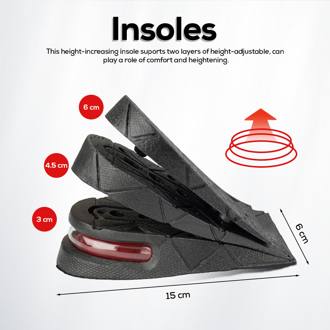Comfortable 3 CM Height Increasing Shoe Insole for All-Day Use