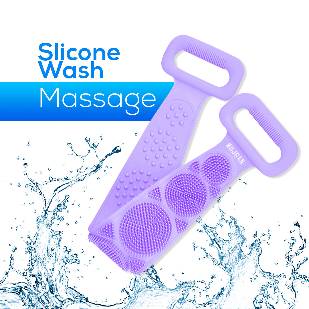 Silicone Body and Back Wash Bath Brush (Purple)