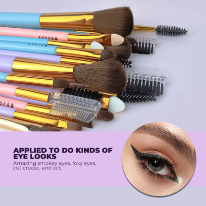 8 PCS Professional Eye Makeup Brush Set (Purple)