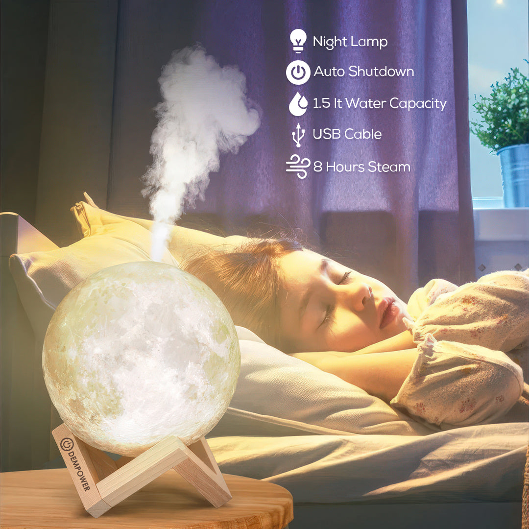 3D Moon Night Lamp and Humidifier
